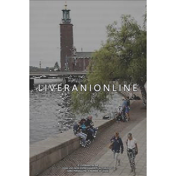 Stoccolma - Città\' e Capitale della Svezia 13/08/2019 nella foto: persone sul percorso pedonale ©Claudio Zamagni/Agenzia Aldo Liverani s.a.s. people are walking in Stockholm City the first city of Sweden ©Claudio Zamagni/Aldo Liverani Photo Agency