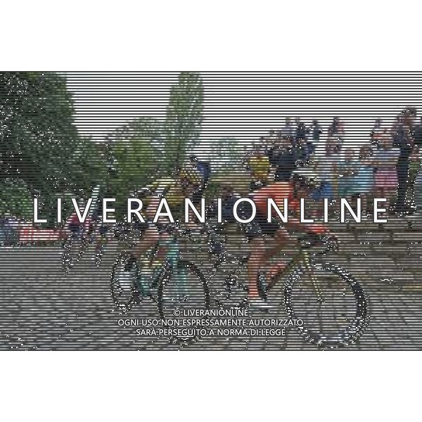 18-08-2019 Binckbank Tour; Tappa 07 Saint Pieters Leeuw - Geraardsbergen; 2019, Jumbo - Visma; 2019, Ccc Team; De Plus, Laurens; Van Avermaet, Greg; Muro Di Grammont; ©SIROTTI / AGENZIA ALDO LIVERANI SAS
