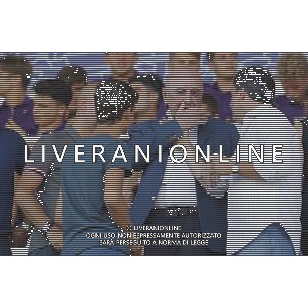 Fiorentina - Monza coppa Italia - 18/08/2019 nella foto: matteo renzi e adriano galliani in tribuna ©Claudio Zamagni/Agenzia Aldo Liverani s.a.s. matteo renzi and adriano galliani during Italian\'s Cup soccer match between Acf Fiorentina and Monza at Artemio Franchi Stadium on August 18 2019 in Florence photo credit by Claudio Zamagni/Aldo Liverani Photo Agency / AGENZIA ALDO LIVERANI SAS