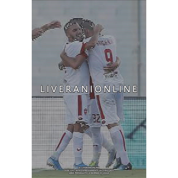 Fiorentina - Monza coppa Italia - 18/08/2019 nella foto Esultanza monza dopo il gol di Andrea Brighenti ©Claudio Zamagni/Agenzia Aldo Liverani s.a.s. monza celebrates after scoring a goal during Italian\'s Cup soccer match between Acf Fiorentina and Monza at Artemio Franchi Stadium on August 18 2019 in Florence photo credit by Claudio Zamagni/Aldo Liverani Photo Agency / AGENZIA ALDO LIVERANI SAS