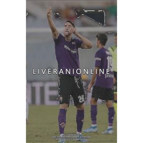 Fiorentina - Monza coppa Italia - 18/08/2019 nella foto: Esultanza dopo il primo gol di Vlahovic Dusan (acf Fiorentina) ©Claudio Zamagni/Agenzia Aldo Liverani s.a.s. Vlahovic Dusan (acf Fiorentina) celebrates after scoring a goal during Italian\'s Cup soccer match between Acf Fiorentina and Monza at Artemio Franchi Stadium on August 18 2019 in Florence photo credit by Claudio Zamagni/Aldo Liverani Photo Agency / AGENZIA ALDO LIVERANI SAS