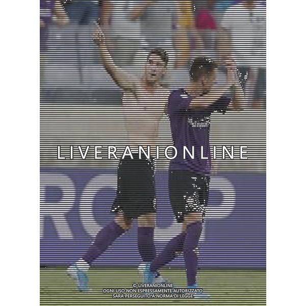 Fiorentina - Monza coppa Italia - 18/08/2019 nella foto: Esultanza Vlahovic Dusan (acf Fiorentina) dopo il goal ©Claudio Zamagni/Agenzia Aldo Liverani s.a.s. Vlahovic Dusan (acf Fiorentina) celebrates after scoring a goalduring Italian\'s Cup soccer match between Acf Fiorentina and Monza at Artemio Franchi Stadium on August 18 2019 in Florence photo credit by Claudio Zamagni/Aldo Liverani Photo Agency / AGENZIA ALDO LIVERANI SAS
