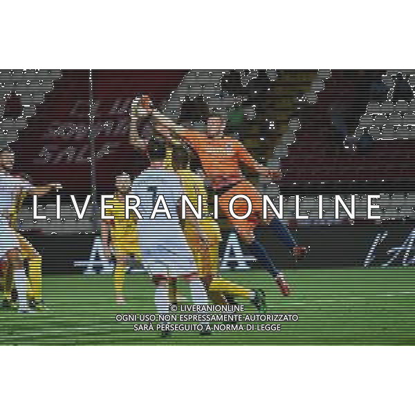 Cittadella (PD), Italia, 18 Agosto 2019, stadio "Tombolato", III° turno eliminatorio Tim Cup 2019/2020, incontro tra le squadre del Cittadella e del Carpi, nella foto:parata Alberto Paleari 1 della AS Cittadella ©Alessio Marini / AGENZIA ALDO LIVERANI SAS