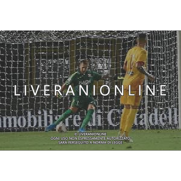Cittadella (PD), Italia, 18 Agosto 2019, stadio "Tombolato", III° turno eliminatorio Tim Cup 2019/2020, incontro tra le squadre del Cittadella e del Carpi, nella foto:Andrea Rossini 1 del Carpi FC 1909 ©alessio marini / AGENZIA ALDO LIVERANI SAS
