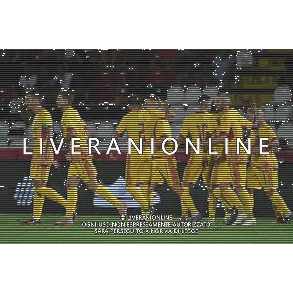 Cittadella (PD), Italia, 18 Agosto 2019, stadio "Tombolato", III° turno eliminatorio Tim Cup 2019/2020, incontro tra le squadre del Cittadella e del Carpi, nella foto:Zan Celar 20 della AS Cittadella esulta dopo il goal ©alessio marini / AGENZIA ALDO LIVERANI SAS