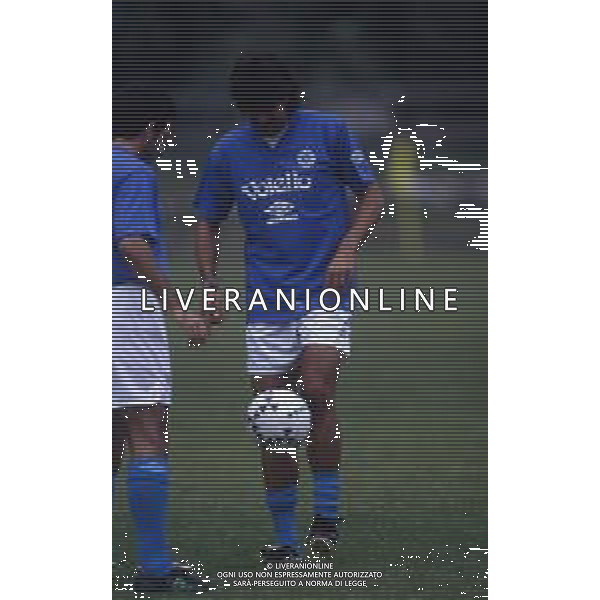 RETROSPETTIVA ROBERTO POLICANO CALCIATORE NELLA FOTO ROBERTO POLICANO CON LA MAGLIA DEL NAPOLI CALCIO AG ALDO LIVERANI SAS
