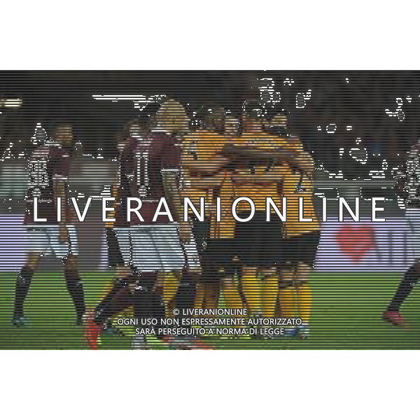 Torino 22.08.2019 Stadio Grande Torino Torino vs Wolverhampton play off qualificazioni Europa League 2019/2020 ©Viganti/Agenzia Aldo Liverani Nella foto: esultanza wolverhampton dopo il gol di Romain saiss ©/AGENZIA ALDO LIVERANI SAS