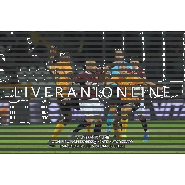Torino 22.08.2019 Stadio Grande Torino Torino vs Wolverhampton play off qualificazioni Europa League 2019/2020 ©Viganti/Agenzia Aldo Liverani Nella foto: simone zaza e romain saiss ©/AGENZIA ALDO LIVERANI SAS