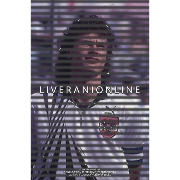 RETROSPETTIVA ANTON POLSTER CALCIATORE NELLA FOTO ANTON POLSTER CON LA MAGLIA DELLA NAZIONALE AUSTRIACA AG ALDO LIVERANI SAS