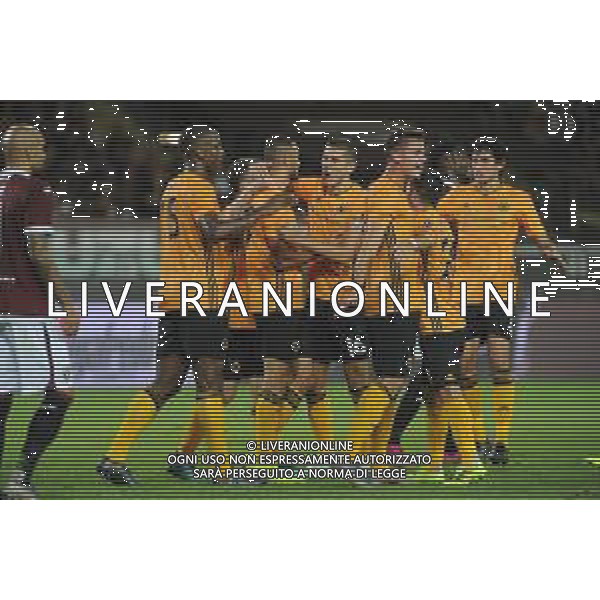 Torino 22.08.2019 Stadio Grande Torino Torino vs Wolverhampton play off qualificazioni Europa League 2019/2020 ©Viganti/Agenzia Aldo Liverani Nella foto: esultanza wolverhampton