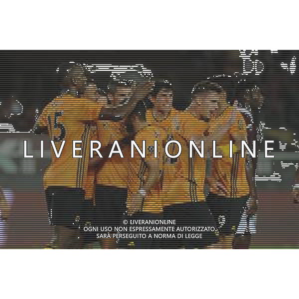 Torino 22.08.2019 Stadio Grande Torino Torino vs Wolverhampton play off qualificazioni Europa League 2019/2020 ©Viganti/Agenzia Aldo Liverani Nella foto: esultanza wolverhampton