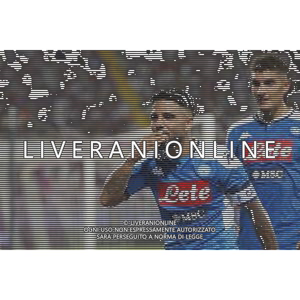 Fiorentina - Napoli Campionato di Calcio Serie A 24/08/2019 nella foto: nella foto: Esultanza dopo il gol su rigore di Insigne Lorenzo ©Claudio Zamagni/Agenzia Aldo Liverani Insigne Lorenzo(ssc napoli) celebrates after scoring a goal during Italian Serie A TIM soccer match between Fiorentina and Napoli at Artemio Franchi Stadium in Florence on August 24 2019 photo credit by Claudio Zamagni/Aldo Liverani Photo Agency