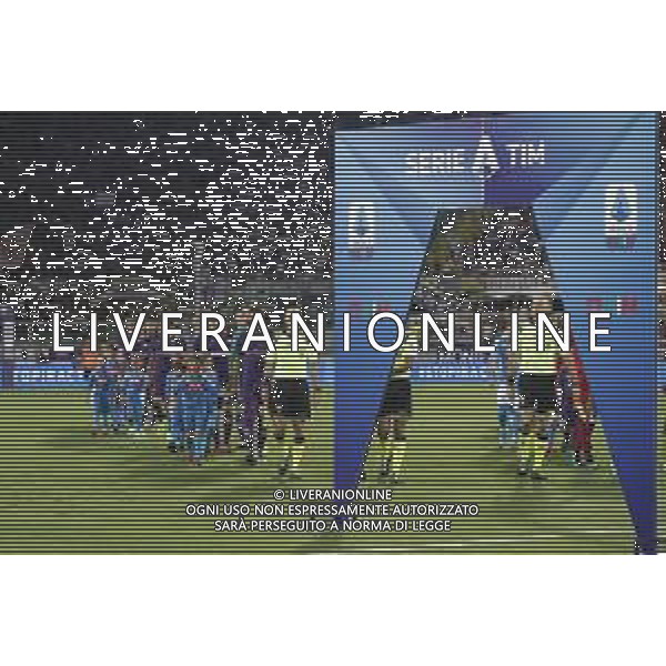 Fiorentina - Napoli Campionato di Calcio Serie A 24/08/2019 nella foto: entrata in campo dei giocatori della fiorentina nel prepartita ©Claudio Zamagni/Agenzia Aldo Liverani lineup of fiorentina during Italian Serie A TIM soccer match between Fiorentina and Napoli at Artemio Franchi Stadium in Florence on August 24 2019 photo credit by Claudio Zamagni/Aldo Liverani Photo Agency