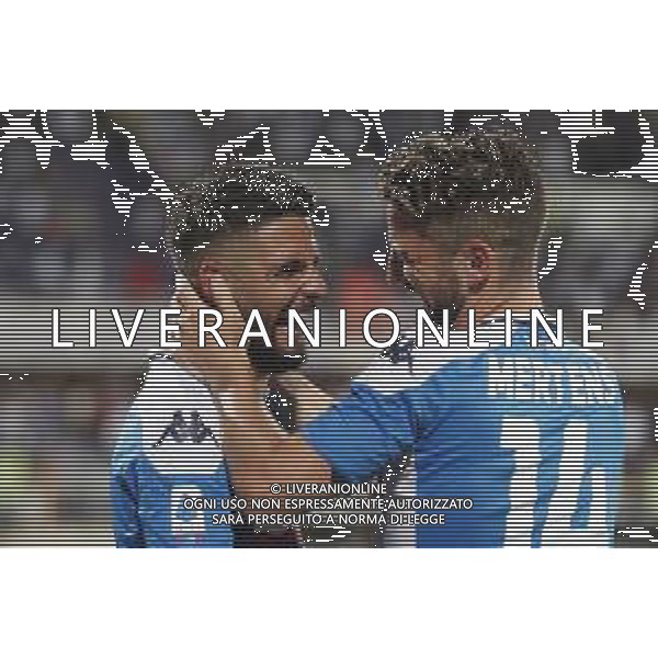 Fiorentina - Napoli Campionato di Calcio Serie A 24/08/2019 nella foto: esultanza di Mertens Dries (ssc napoli) Insigne Lorenzo (ssc napoli) ©Claudio Zamagni/Agenzia Aldo Liverani Mertens Dries(ssc napoli) Insigne Lorenzo(ssc napoli) during Italian Serie A TIM soccer match between Fiorentina and Napoli at Artemio Franchi Stadium in Florence on August 24 2019 photo credit by Claudio Zamagni/Aldo Liverani Photo Agency