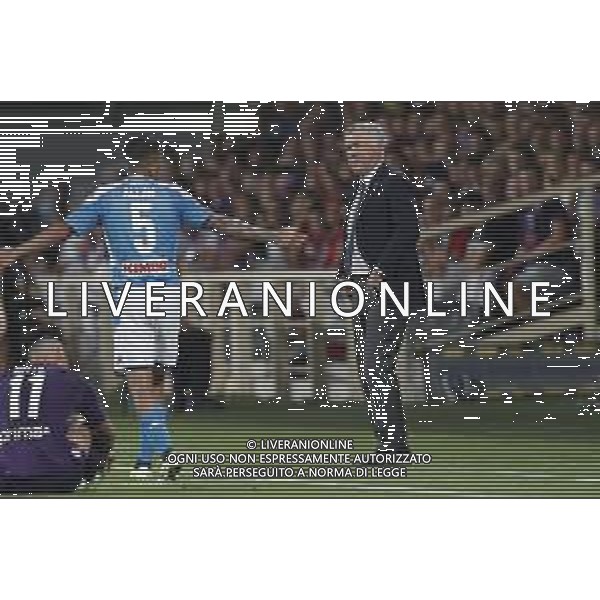 Fiorentina - Napoli Campionato di Calcio Serie A 24/08/2019 nella foto: Mister Carlo Ancelotti(ssc napoli) Allan Marques Loureiro(ssc napoli) ©Claudio Zamagni/Agenzia Aldo Liverani Mister Carlo Ancelotti(ssc napoli) Allan Marques Loureiro(ssc napoli) during Italian Serie A TIM soccer match between Fiorentina and Napoli at Artemio Franchi Stadium in Florence on August 24 2019 photo credit by Claudio Zamagni/Aldo Liverani Photo Agency