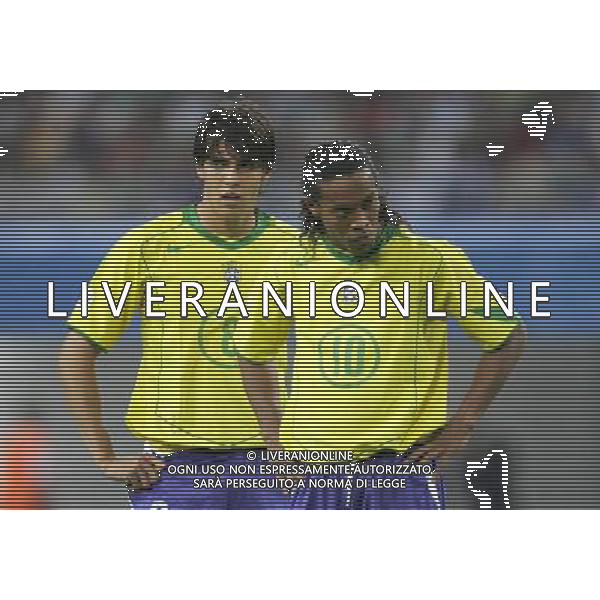 Lipsia 16/06/2005 Confederations Cup 2005 Brasile-Grecia 3-0 nella foto: Ronaldinho e Kaka foto: Marco Luzzani / Ag.Aldo Liverani