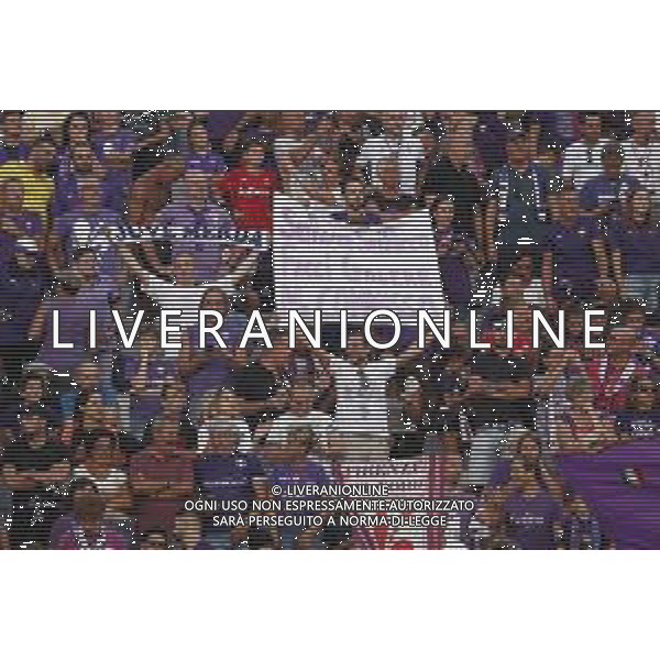 Fiorentina - Napoli Campionato di Calcio Serie A 24/08/2019 nella foto: uno striscione per Rocco Commisso ©Claudio Zamagni/Agenzia Aldo Liverani a banner for Rocco Commisso during Italian Serie A TIM soccer match between Fiorentina and Napoli at Artemio Franchi Stadium in Florence on August 24 2019 photo credit by Claudio Zamagni/Aldo Liverani Photo Agency