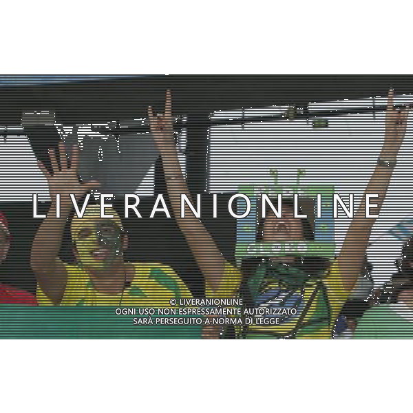 Lipsia 16/06/2005 Confederations Cup 2005 Brasile-Grecia 3-0 nella foto: Tifo Brasile foto: Marco Luzzani / Ag.Aldo Liverani