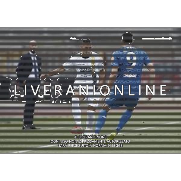 Empoli - Juve Stabia Serie BKT 25/08/2019 nella foto: Stallone Kevin(Juve Stabia) Moreo Stefano(Empoli f.c.) ©Claudio Zamagni/Agenzia Aldo Liverani Stallone Kevin(Juve Stabia) Moreo Stefano(Empoli f.c.) during Italian Serie BKT soccer match between Empoli and Juve Stabia at Carlo Castellani Stadium in Empoli on August 25 2019 photo credit by Claudio Zamagni/Aldo Liverani Photo Agency
