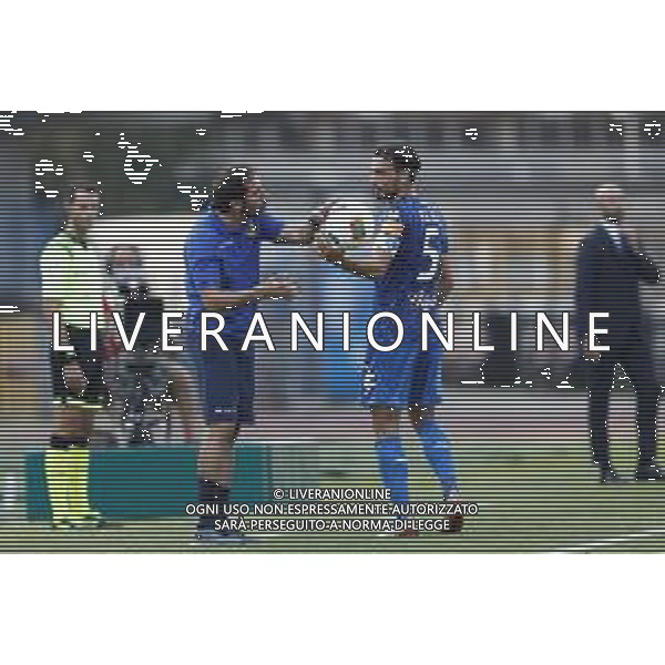 Empoli - Juve Stabia Serie BKT 25/08/2019 nella foto: Mister Fabio Caserta(Juve Stabia) Veseli Frederic(Empoli f.c.) ©Claudio Zamagni/Agenzia Aldo Liverani Mister Fabio Caserta(Juve Stabia) Veseli Frederic(Empoli f.c.) during Italian Serie BKT soccer match between Empoli and Juve Stabia at Carlo Castellani Stadium in Empoli on August 25 2019 photo credit by Claudio Zamagni/Aldo Liverani Photo Agency