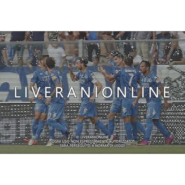 Empoli - Juve Stabia Serie BKT 25/08/2019 nella foto: esultanza empoli dopo il goal ©Claudio Zamagni/Agenzia Aldo Liverani empoli celebrates after scoring a goal during Italian Serie BKT soccer match between Empoli and Juve Stabia at Carlo Castellani Stadium in Empoli on August 25 2019 photo credit by Claudio Zamagni/Aldo Liverani Photo Agency