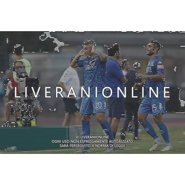 Empoli - Juve Stabia Serie BKT 25/08/2019 nella foto: esultanza La Gumina Antonio(Empoli f.c.) dopo il goal ©Claudio Zamagni/Agenzia Aldo Liverani La Gumina Antonio(Empoli f.c.) celebrates after scoring a goal during Italian Serie BKT soccer match between Empoli and Juve Stabia at Carlo Castellani Stadium in Empoli on August 25 2019 photo credit by Claudio Zamagni/Aldo Liverani Photo Agency