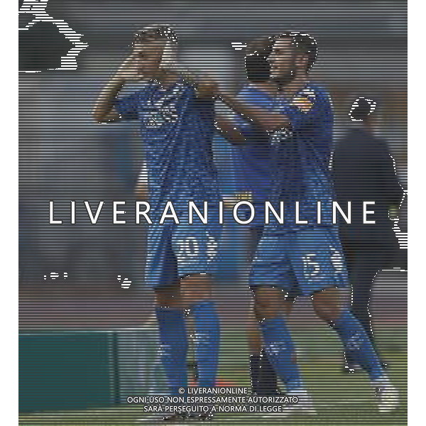 Empoli - Juve Stabia Serie BKT 25/08/2019 nella foto: esultanza La Gumina Antonio(Empoli f.c.)dopo il goal ©Claudio Zamagni/Agenzia Aldo Liverani La Gumina Antonio(Empoli f.c.) celebrates after scoring a goal during Italian Serie BKT soccer match between Empoli and Juve Stabia at Carlo Castellani Stadium in Empoli on August 25 2019 photo credit by Claudio Zamagni/Aldo Liverani Photo Agency