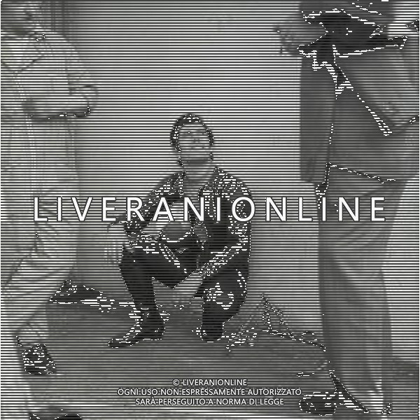 RETROSPETTIVA GIACOMO AGOSTINI PILOTA MOTOCICLISMO NELLA FOTO GIACOMO AGOSTINI NELL\'ANNO 1969 A MONZA AG ALDO LIVERANI SAS 