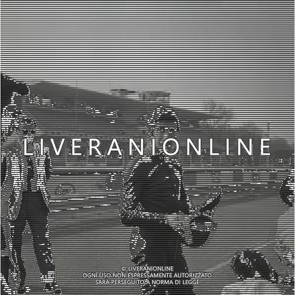 RETROSPETTIVA GIACOMO AGOSTINI PILOTA MOTOCICLISMO NELLA FOTO GIACOMO AGOSTINI NELL\'ANNO 1969 A MONZA AG ALDO LIVERANI SAS 