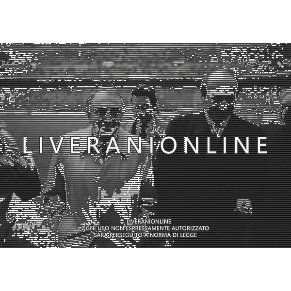 RETROSPETTIVA CORRADO FERLAINO PRESIDENTE NAPOLI CALCIO NELLA FOTO CORRADO FERLAINO PRESIDENTE NAPOLI CALCIO 1990-1991 CON LUCIANO MOGGI AG ALDO LIVERANI SAS