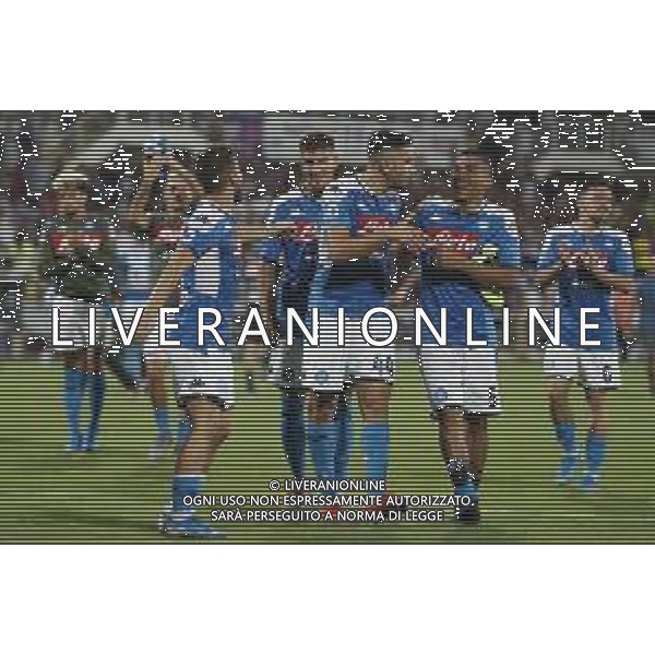 Fiorentina - Napoli Campionato di Calcio Serie A 24/08/2019 nella foto: esultanza finale Manolas Kostas(ssc napoli) Allan Marques Loureiro(ssc napoli) ©Claudio Zamagni/Agenzia Aldo Liverani final exultation of Manolas Kostas(ssc napoli) and Allan Marques Loureiro(ssc napoli) during Italian Serie A TIM soccer match between Fiorentina and Napoli at Artemio Franchi Stadium in Florence on August 24 2019 photo credit by Claudio Zamagni/Aldo Liverani Photo Agency