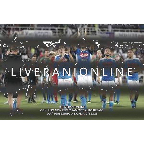 Fiorentina - Napoli Campionato di Calcio Serie A 24/08/2019 nella foto: esultanza finale napoli ©Claudio Zamagni/Agenzia Aldo Liverani final exultation of napoli during Italian Serie A TIM soccer match between Fiorentina and Napoli at Artemio Franchi Stadium in Florence on August 24 2019 photo credit by Claudio Zamagni/Aldo Liverani Photo Agency