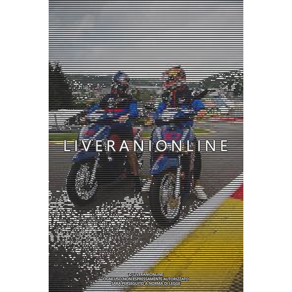 Pierre Gasly (FRA) Scuderia Toro Rosso rides the circuit on a Scooter. 29.08.2019. Formula 1 World Championship, Rd 13, Belgian Grand Prix, Spa Francorchamps, Belgium, Preparation Day. AG ALDO LIVERANI SAS-ONLY ITALY