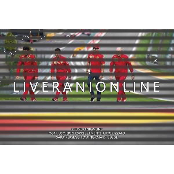 Charles Leclerc (MON) Ferrari walks the circuit with the team. 29.08.2019. Formula 1 World Championship, Rd 13, Belgian Grand Prix, Spa Francorchamps, Belgium, Preparation Day. AG ALDO LIVERANI SAS-ONLY ITALY
