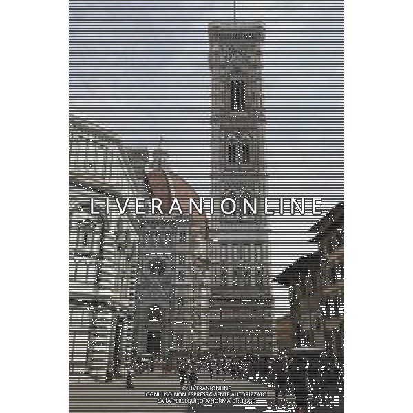 FIRENZE CITTA\' D\'ARTE RINASCIMENTALE 28/08/2019 nella foto: Campanile di Giotto a santa maria del fiore duomo di firenze ©Claudio Zamagni/Agenzia Aldo Liverani Bell tower by giotto at Santa Maria del Fiore Cathedral in Florence Renaissance City photo credit by Claudio Zamagni/Aldo Liverani Photo Agency