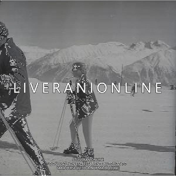 23-02-1963 SANKT MORITZ NELLA FOTO LA PRINCIPESSA PAOLA DI LIEGI SULLA NEVE AG ALDO LIVERANI SAS
