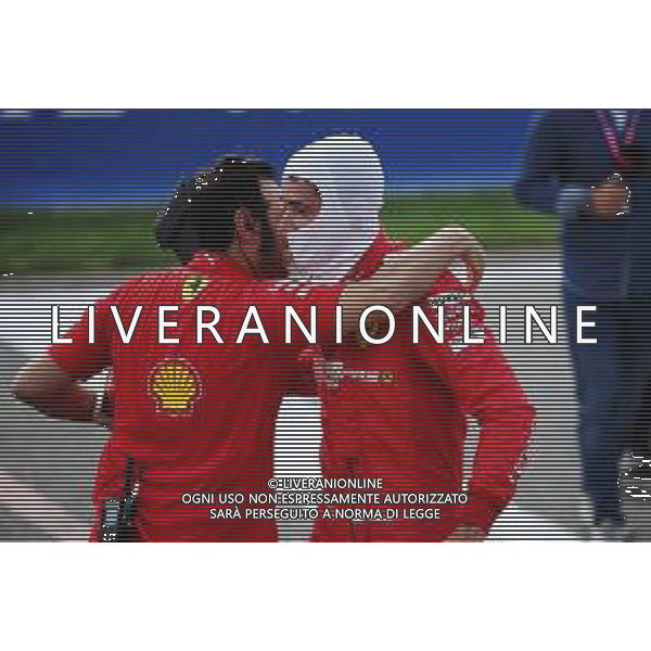 Charles Leclerc (MON) Ferrari celebrates his pole position in qualifying parc ferme. 31.08.2019. Formula 1 World Championship, Rd 13, Belgian Grand Prix, Spa Francorchamps, Belgium, Qualifying Day. /AGENZIA ALDO LIVERANI SAS - ITALY ONLY EDITORIAL USE ONLY - GP F1 BELGIO PROVE UFFICIALI QUALIFICHE