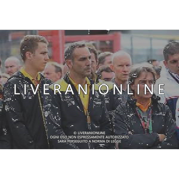 F1, F2, and F3 pay their respects to Anthoine Hubert - Cyril Abiteboul (FRA) Renault Sport F1 Managing Director. 01.09.2019. Formula 1 World Championship, Rd 13, Belgian Grand Prix, Spa Francorchamps, Belgium, Race Day. - Tributo ad Anthoine Hubert, pilota automobilistico francese di Formula 2, morto dopo un incidente a Spa in Belgio il 31.08.2019 - /AGENZIA ALDO LIVERANI SAS - ITALY ONLY EDITORIAL USE ONLY