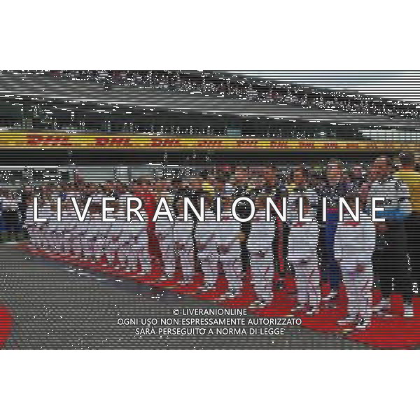 The grid pays its respects to Anthoine Hubert. 01.09.2019. Formula 1 World Championship, Rd 13, Belgian Grand Prix, Spa Francorchamps, Belgium, Race Day. /AGENZIA ALDO LIVERANI SAS - ITALY ONLY EDITORIAL USE ONLY - GP F1 BELGIO GARA SPA 01.09.2019