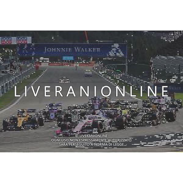 Sergio Perez (MEX) Racing Point F1 Team RP19 at the start of the race. 01.09.2019. Formula 1 World Championship, Rd 13, Belgian Grand Prix, Spa Francorchamps, Belgium, Race Day. /AGENZIA ALDO LIVERANI SAS - ITALY ONLY EDITORIAL USE ONLY - GP F1 BELGIO GARA SPA 01.09.2019
