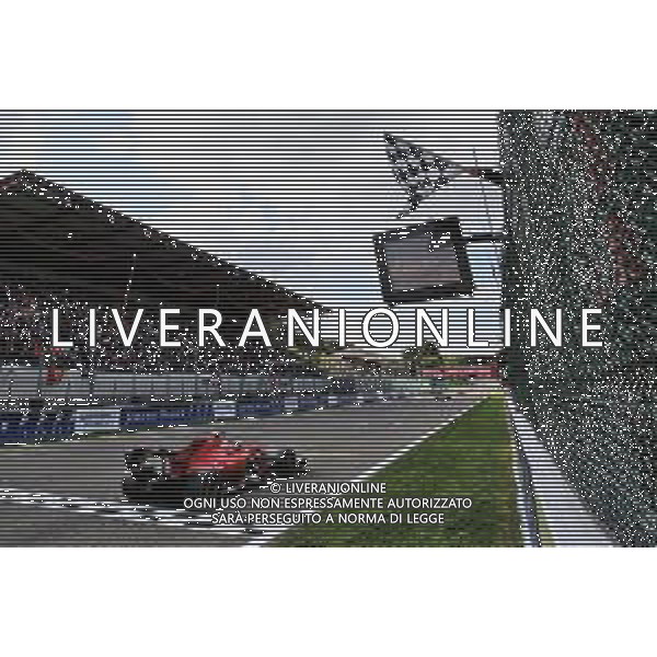 Race winner Charles Leclerc (MON) Ferrari SF90 takes the chequered flag at the end of the race. 01.09.2019. Formula 1 World Championship, Rd 13, Belgian Grand Prix, Spa Francorchamps, Belgium, Race Day. /AGENZIA ALDO LIVERANI SAS - ITALY ONLY EDITORIAL USE ONLY - GP F1 BELGIO GARA SPA 01.09.2019