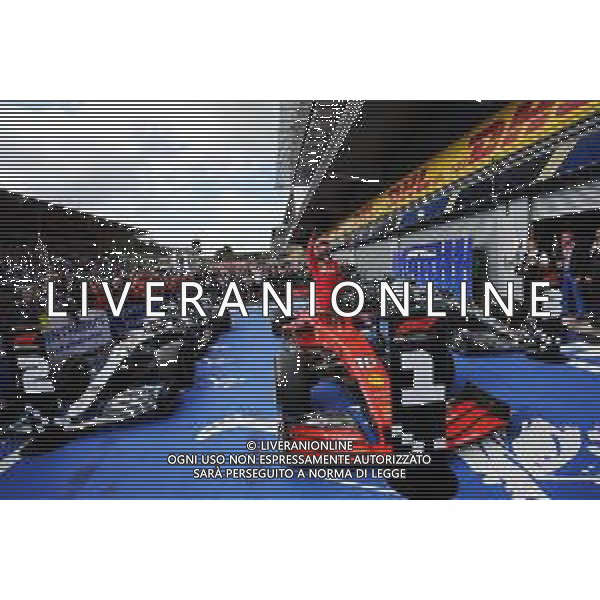 Race winner Charles Leclerc (MON) Ferrari SF90 celebrates in parc ferme. 01.09.2019. Formula 1 World Championship, Rd 13, Belgian Grand Prix, Spa Francorchamps, Belgium, Race Day. /AGENZIA ALDO LIVERANI SAS - ITALY ONLY EDITORIAL USE ONLY - GP F1 BELGIO GARA SPA 01.09.2019