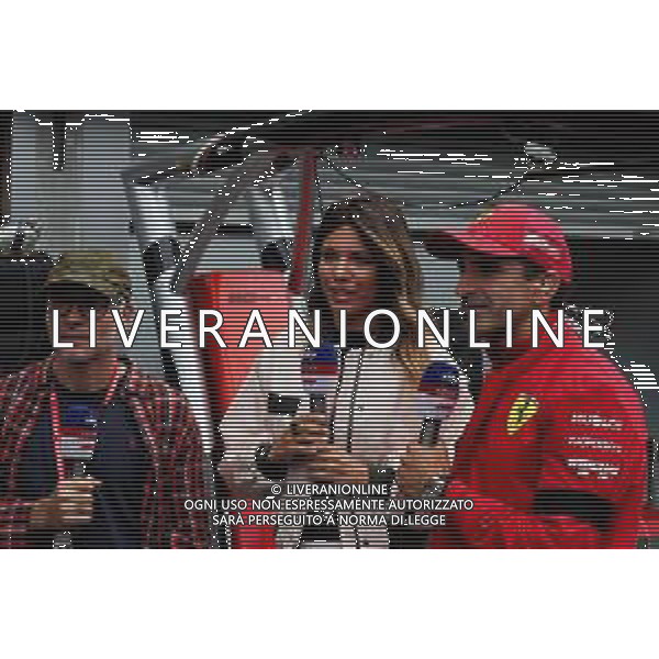 (L to R): Jacques Villeneuve (CDN) with Federica Masolin (ITA) Sky F1 Italia Presenter and Marc Gene (ESP) Ferrari Test Driver. 01.09.2019. Formula 1 World Championship, Rd 13, Belgian Grand Prix, Spa Francorchamps, Belgium, Race Day. AG ALDO LIVERANI SAS-ONLY ITALY