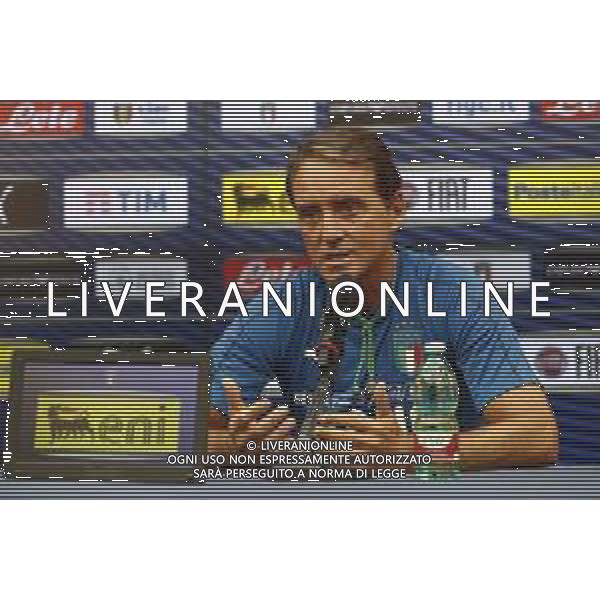 BOLOGNA 02/09/2019 Raduno e Allenamento della Nazionale di Calcio prima delle partite di qualificazione per gli europei 2020 contro Armenia e Finlandia - nella foto: Mister Roberto Mancini ©Claudio Zamagni/Agenzia Aldo Liverani s.a.s. Mister Roberto Mancini during the training before matches of European Qualifiers Euro 2020 between Italy Armenya - Italy and Finland - Italy photo credit by Claudio Zamagni/Agenzia Aldo Liverani s.a.s.