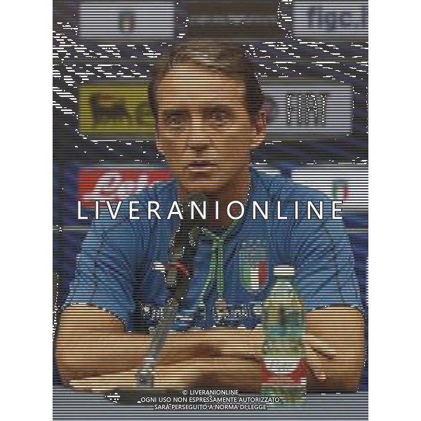 BOLOGNA 02/09/2019 Raduno e Allenamento della Nazionale di Calcio prima delle partite di qualificazione per gli europei 2020 contro Armenia e Finlandia - nella foto: Mister Roberto Mancini ©Claudio Zamagni/Agenzia Aldo Liverani s.a.s. Mister Roberto Mancini during the training before matches of European Qualifiers Euro 2020 between Italy Armenya - Italy and Finland - Italy photo credit by Claudio Zamagni/Agenzia Aldo Liverani s.a.s.