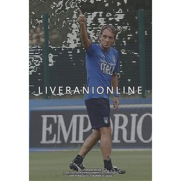BOLOGNA 02/09/2019 Raduno e Allenamento della Nazionale di Calcio prima delle partite di qualificazione per gli europei 2020 contro Armenia e Finlandia - nella foto: Mister Roberto Mancini ©Claudio Zamagni/Agenzia Aldo Liverani s.a.s. Mister Roberto Mancini during the training before matches of European Qualifiers Euro 2020 between Italy Armenya - Italy and Finland - Italy photo credit by Claudio Zamagni/Agenzia Aldo Liverani s.a.s.