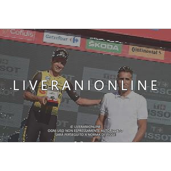 03-09-2019 Vuelta A Espana; Tappa 10 Jurancon - Pau; 2019, Jumbo - Visma; Roglic, Primoz; Indurain, Miguel; Pau; ©SIROTTI / AGENZIA ALDO LIVERANI SAS