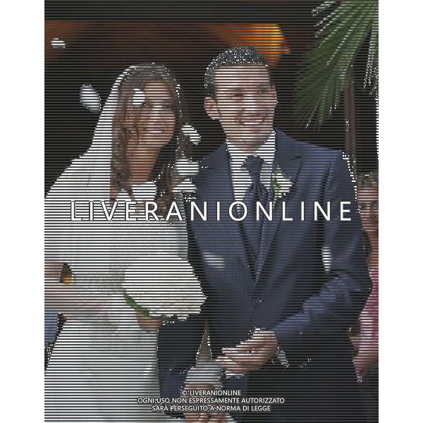 Carate Urio (Como) 18/06/2005 Matrimonio Gianluca Zambrotta con Valentina nella foto: Zambrotta Gianluca con Valentina foto: Andry / Ag. Aldo Liverani