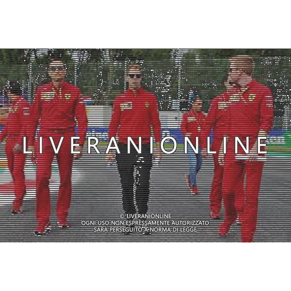 Sebastian Vettel (GER) Ferrari walks the circuit with the team. 05.09.2019. Formula 1 World Championship, Rd 14, Italian Grand Prix, Monza, Italy, Preparation Day. AG ALDO LIVERANI SAS-ONLY ITALY