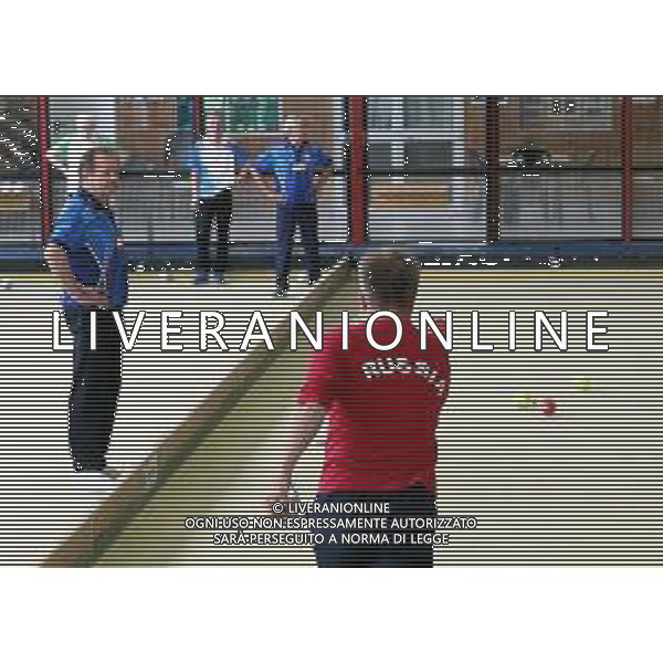 IMOLA 06 09 2019 ASBID BOCCIOFILA SQUADRA RUSSA DI MOSCA IN ALLENAMENTO A IMOLA PER I CAMPIONATI EUROPEI DI BOCCE PRESENTE VICE SINDACO PATRIC CAVINA FOTO GIANNI SANNA-AG ALDO LIVERANI SAS